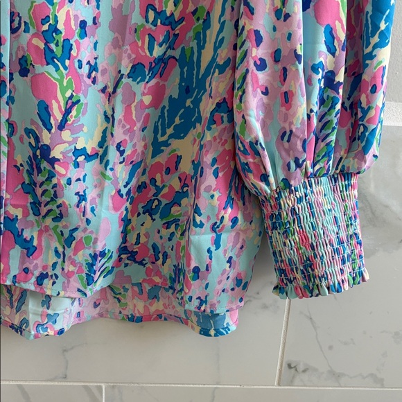 Colorful Abstract Women's Top - Picture 2 of 3